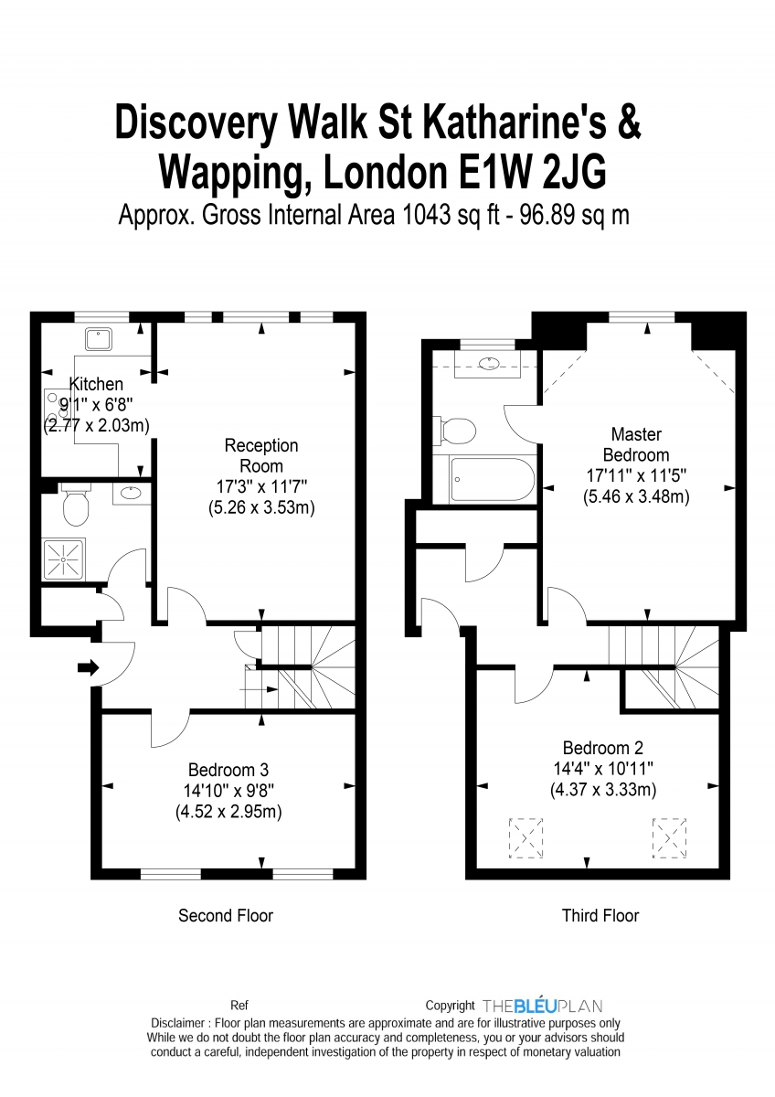 Floorplan for Discovery Walk, St Katharine's & Wapping, E1W 2JG