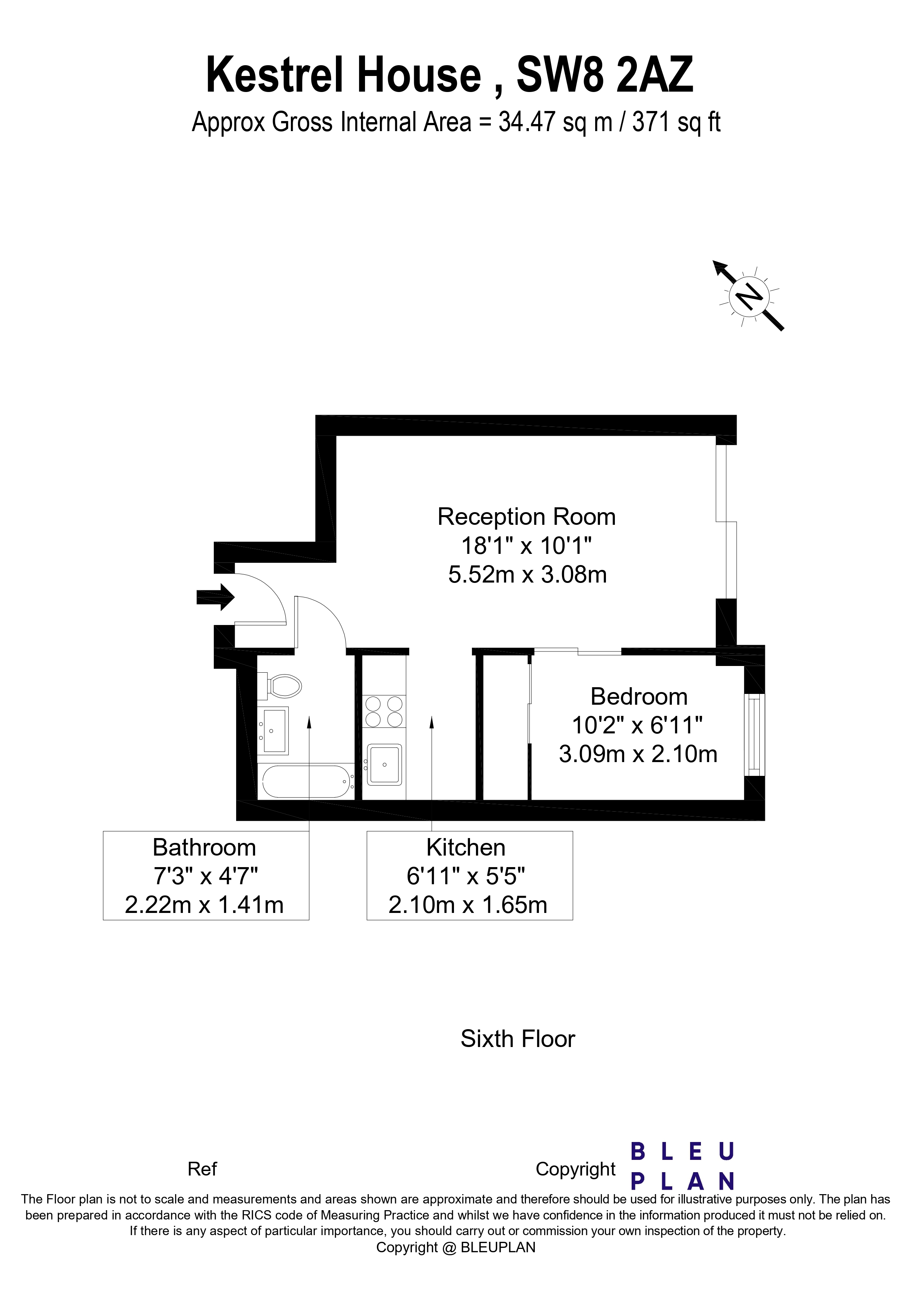 Floorplan for St George Wharf, Vauxhall, SW8 2AZ