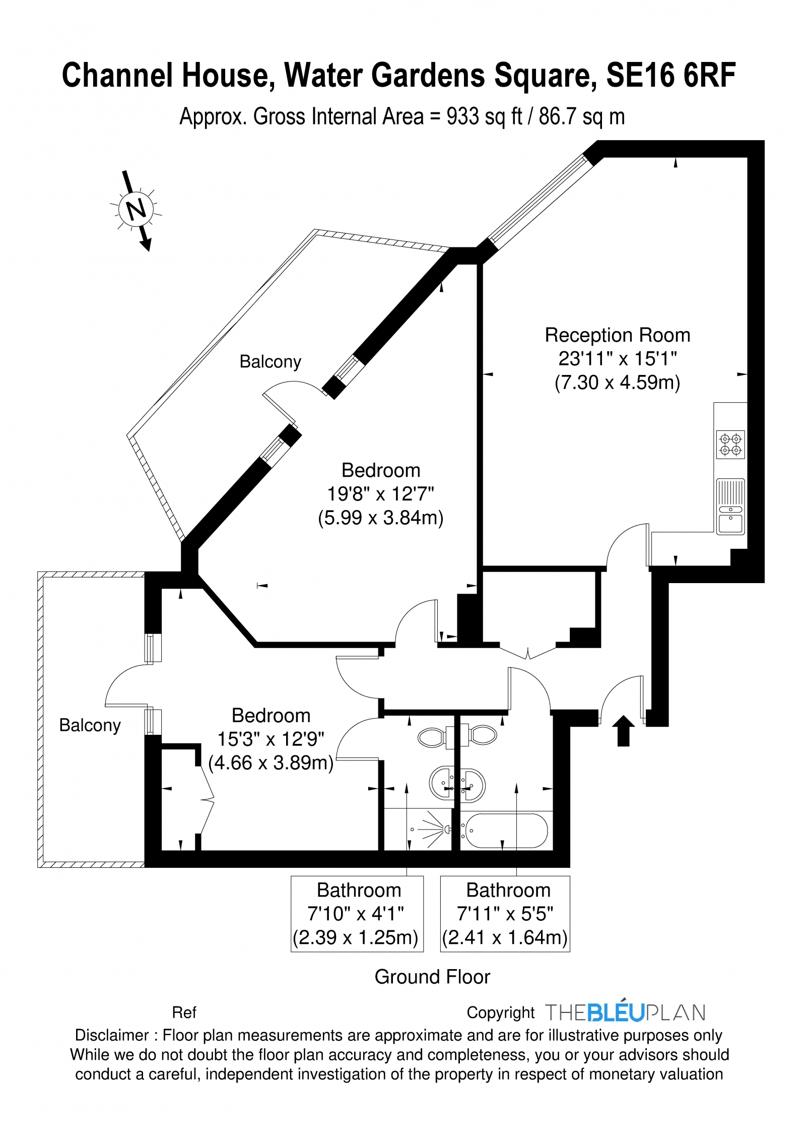 Floorplan for Water Gardens Square, Canada Water, SE16 6RF