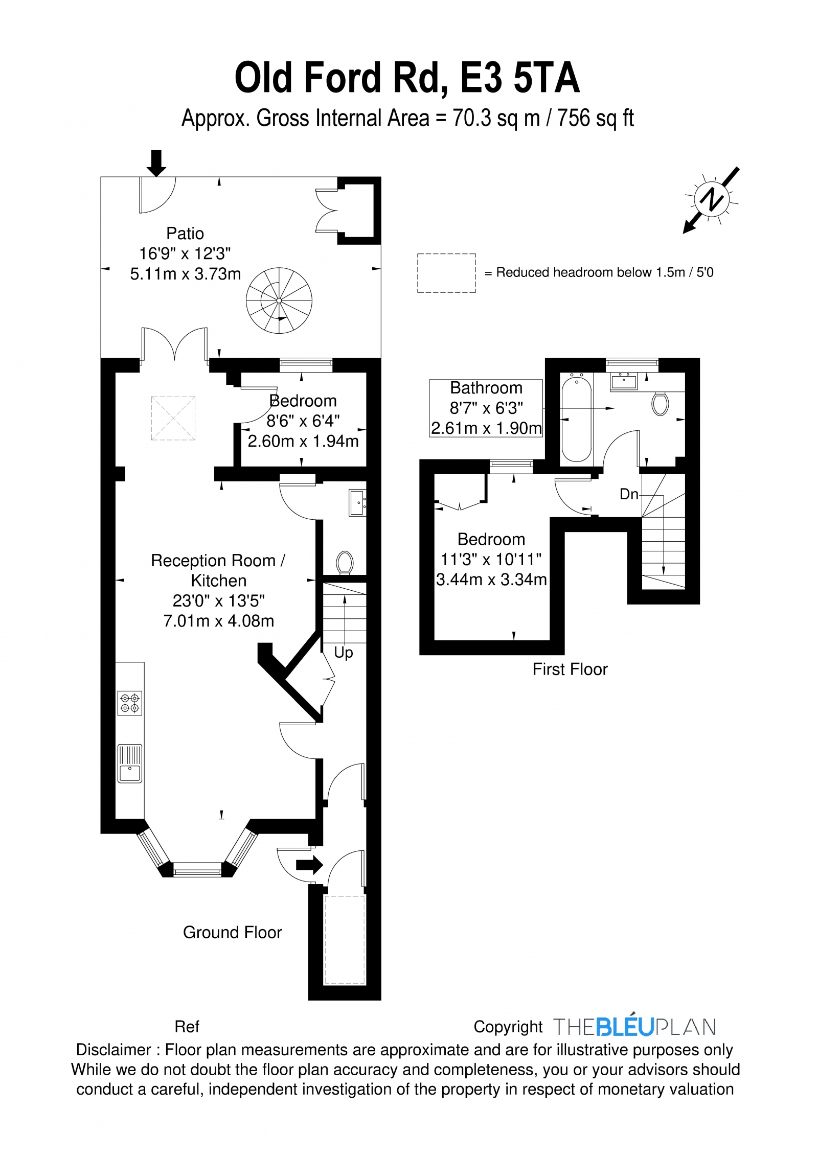 Floorplan for Old Ford Road, Hackney, E3 5TA