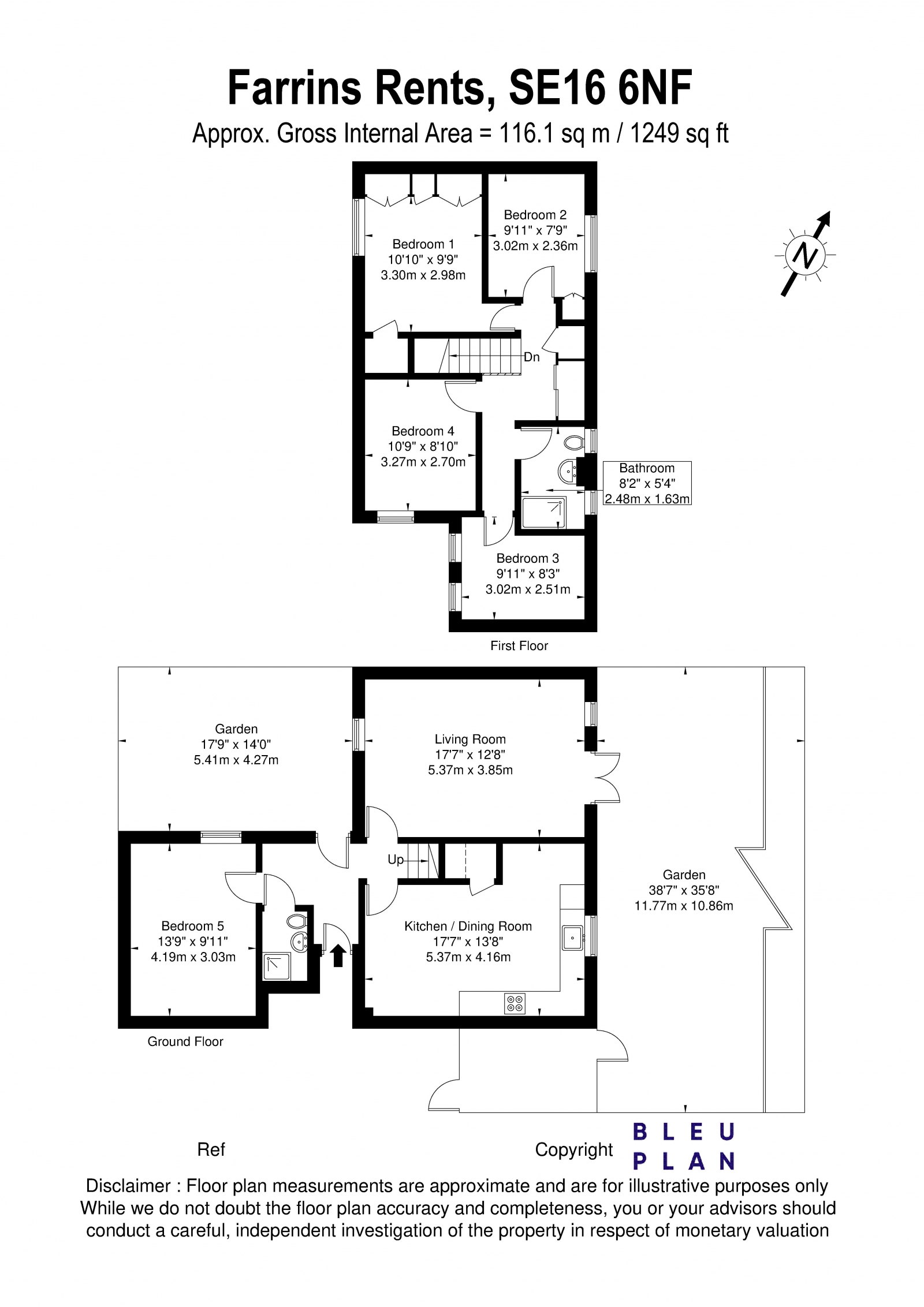 Floorplan for Farrins Rents, Rotherhithe, SE16 6NF