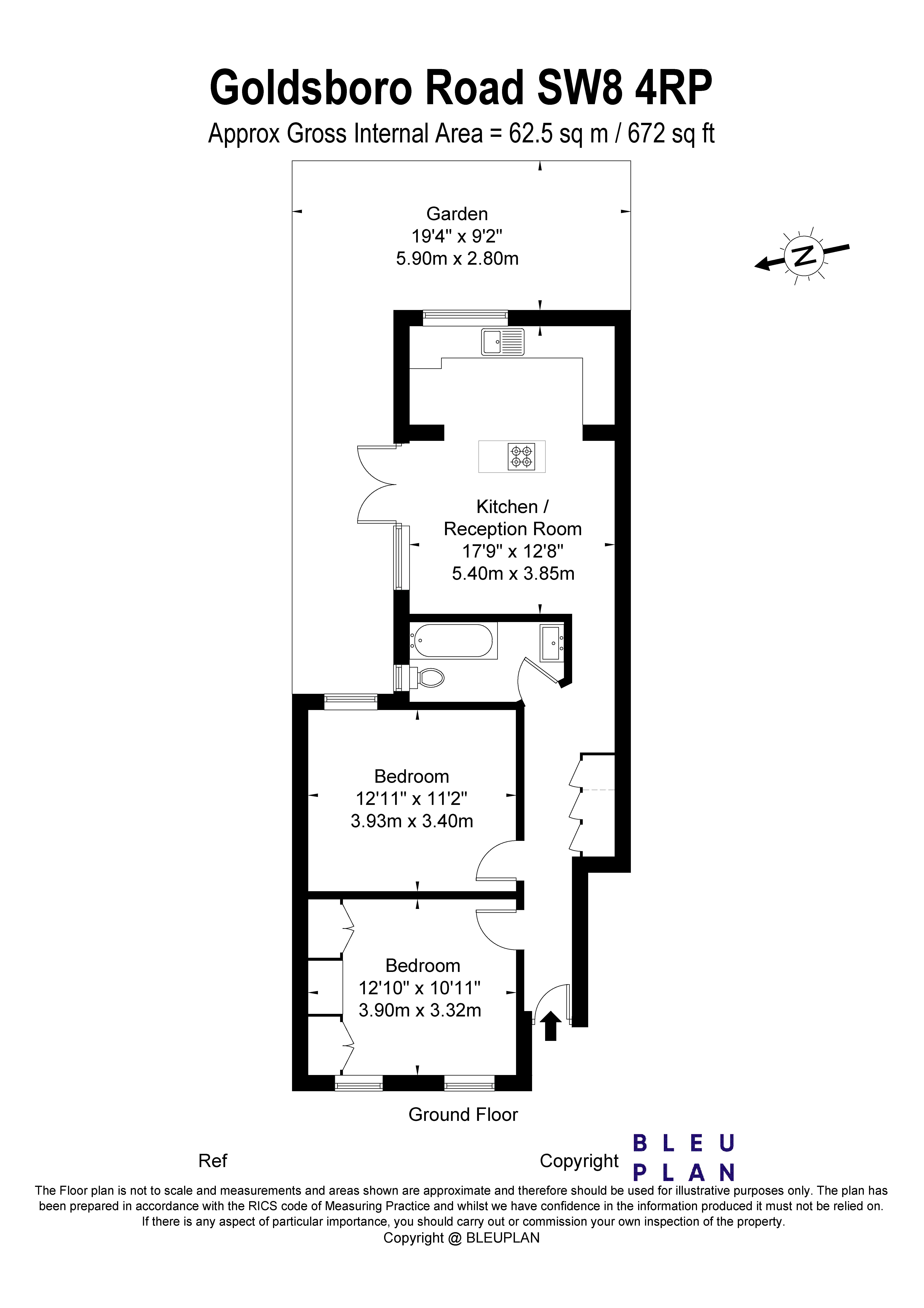 Floorplan for Goldsboro Road, Vauxhall, SW8 4RP