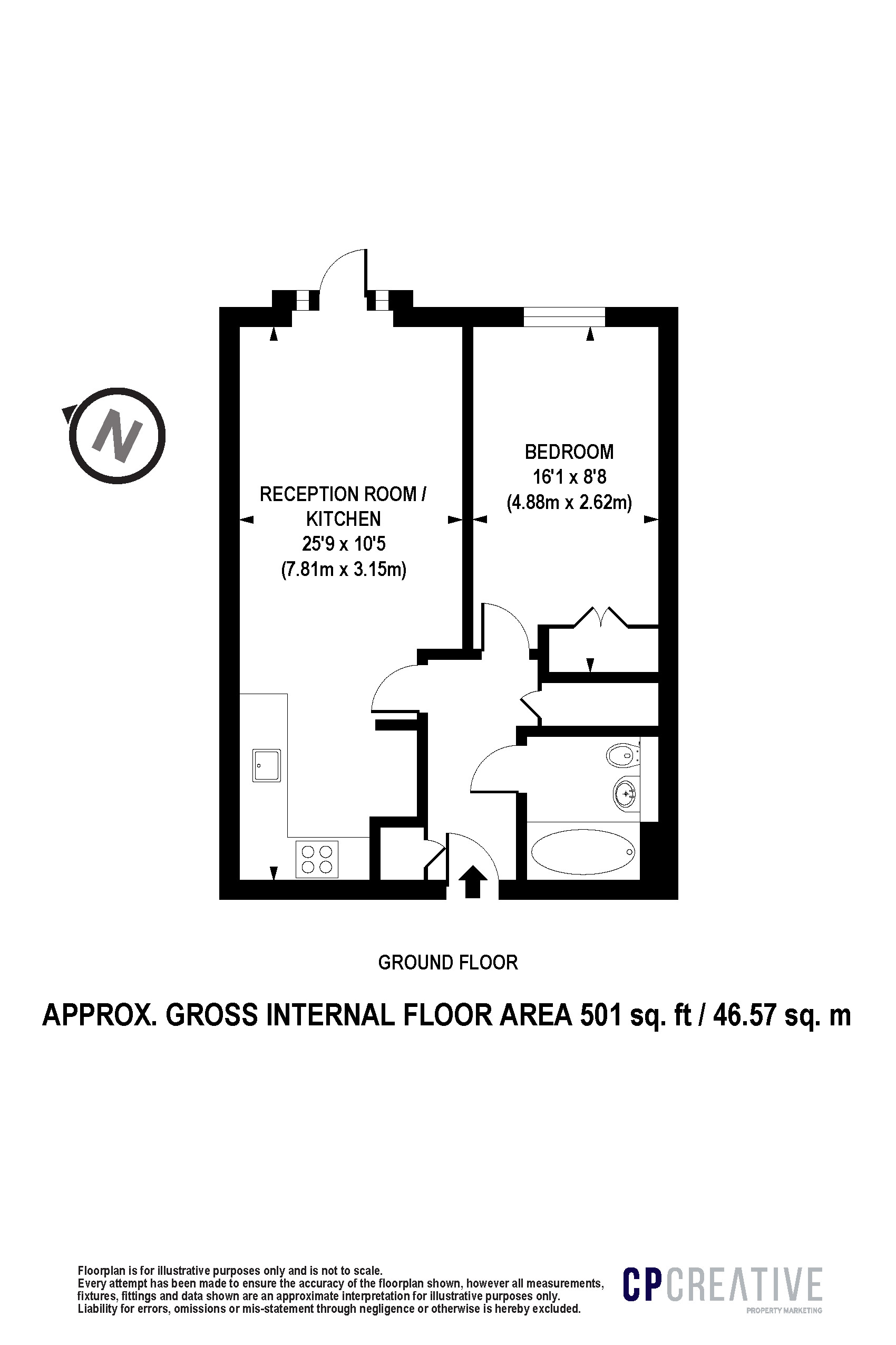 Floorplan for Addiscombe Road, 111 Addiscombe Road, Croydon, CR0 6AW