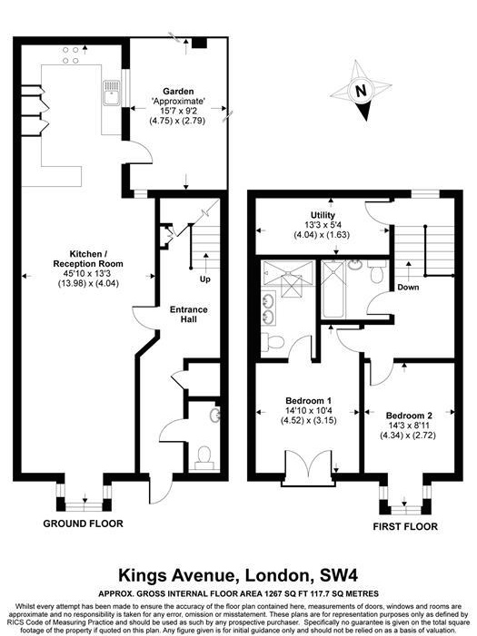 Floorplan for Flutemakers Mews, Clapham, SW4 8AA
