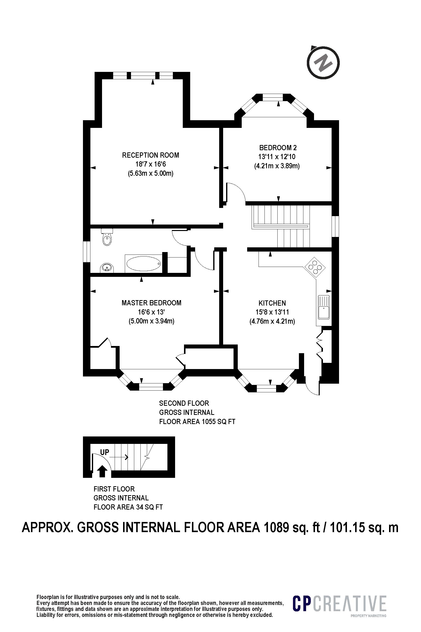 Floorplan for Harold Road, Crystal Palace, SE19 3SP
